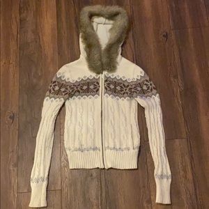 Aeropostale festive zip-up jacket.